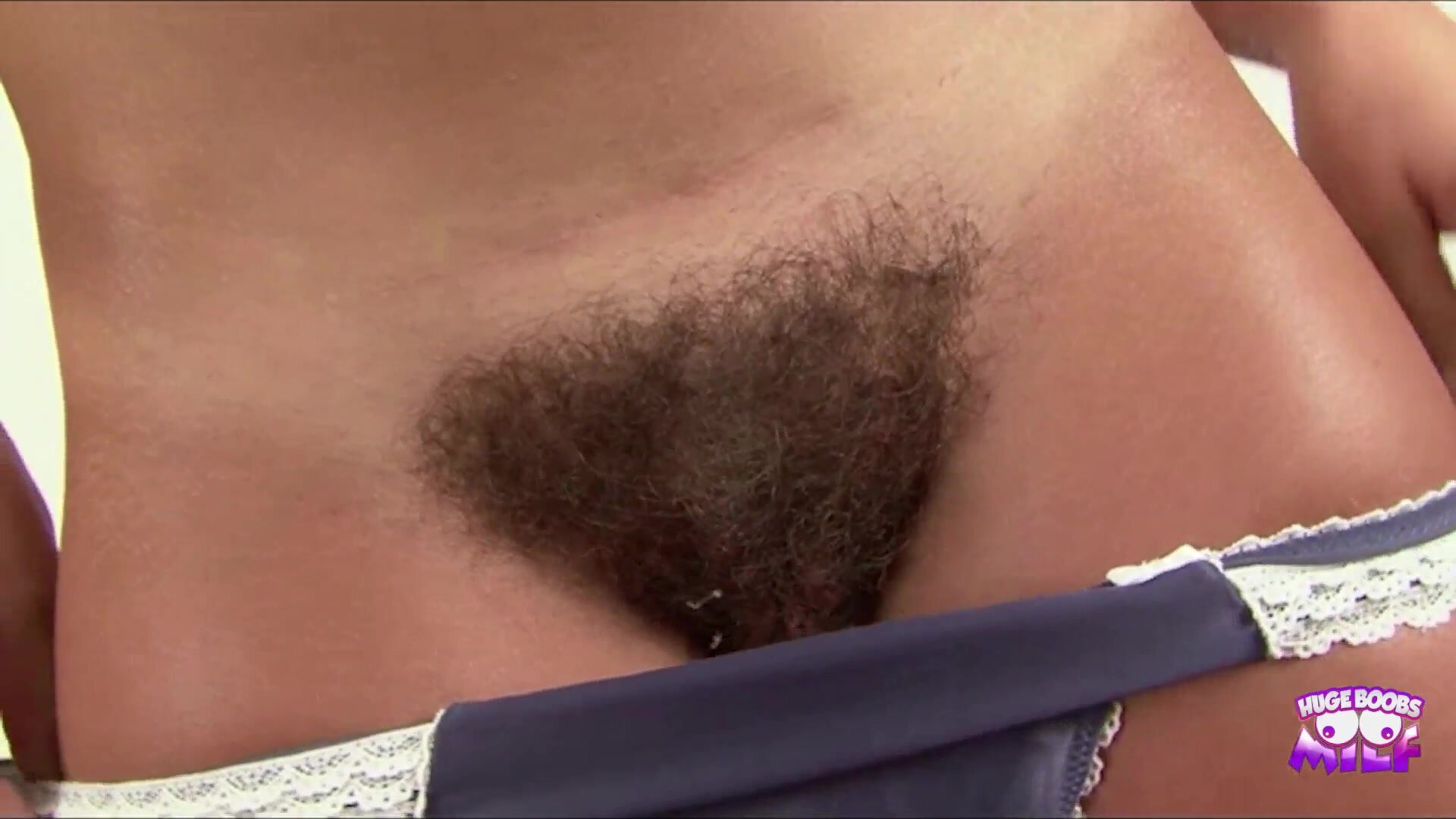 Skinny Hottie with a Full Hairy Bush Gets Her Natural Pussy Drilled Hard on the Couch