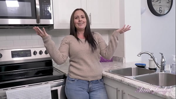 Busty Big Ass MILF Brandii Banks Rubs Her Lush Natural Hairy Bush and Sucks You Off