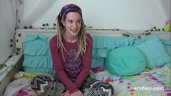 Hippie Girl Masturbates Her Full Natural Bush in Intimate Solo