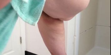 Hairy Amateur Towels Off Her Full Bush And Big Natural Tits